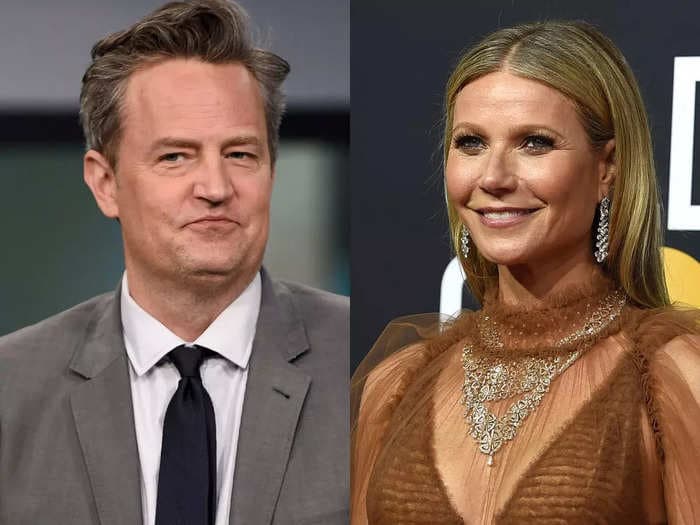Matthew Perry says he and Gwyneth Paltrow had a 'make-out session in a closet' before 'Friends' fame