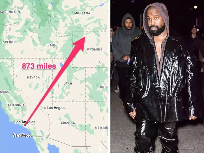 Yeezy staffers commuted nearly 900 miles by private jet from California to Wyoming after Kanye West demanded Adidas open a facility there, report says
