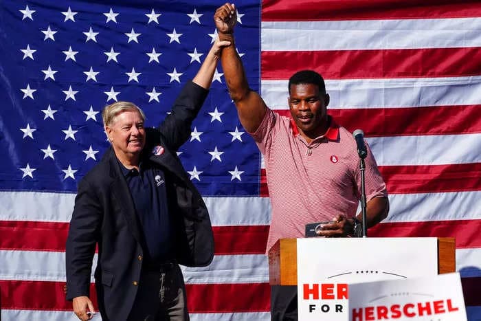 Lindsey Graham says critics of Georgia GOP Senate nominee Herschel Walker are 'trying to destroy' him to 'deter young men and women of color' from joining the party