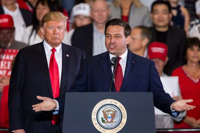 An old video of Ron DeSantis branding himself a 'pitbull Trump defender' has resurfaced on Twitter amid an intensifying feud between the 2 men