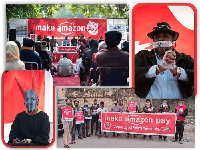 Indian trade unions to join global protests against Amazon India