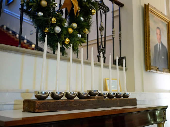 The White House Christmas decorations include a Hanukkah menorah for the first time