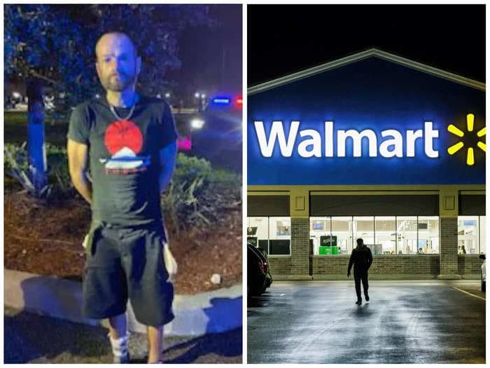 A Florida man was arrested for suspected shoplifting at a Walmart store filled with dozens of police officers