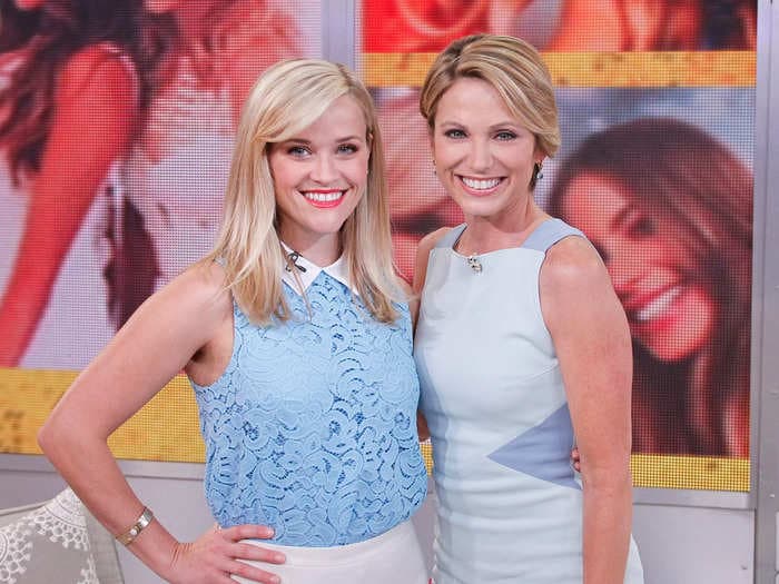 Amy Robach told Reese Witherspoon she had ideas for 'plotlines' on 'The Morning Show' months before her relationship with T.J. Holmes became public