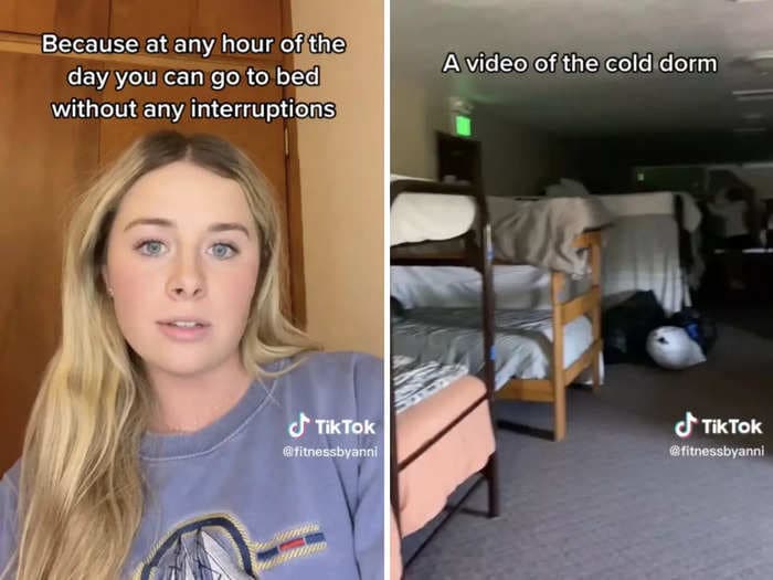 A sorority TikToker exposed the reality of the prison-esque 'cold dorm room' sleeping situation at her sorority's house