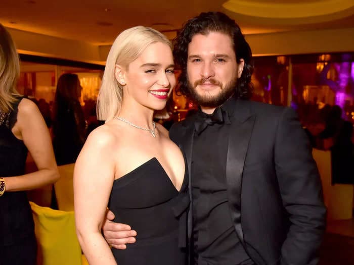 Kit Harington reflects on his 'unexpected' bond with Emilia Clarke, and says she comes over all the time and plays with his kid