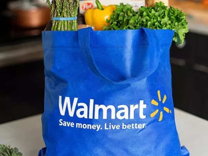 Walmart shoppers are flocking to stores for cheap groceries, while website visits languish &mdash; proving how vital its stores are in a tough economy