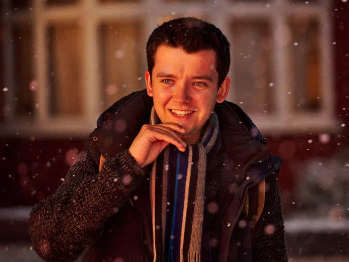 Asa Butterfield says it was 'surreal' filming new festive movie 'Your Christmas or Mine?' during a heatwave: 'We were sweating buckets'