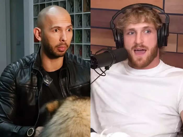 Logan Paul called Andrew Tate 'scared' and a 'hypocrite,' and said he's 'much more tame' now that he's been allowed back on Twitter