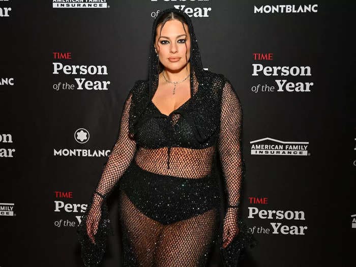 Ashley Graham shut down a critic who said 'fat positivity' is 'getting out of hand' after she posed in a daring minidress