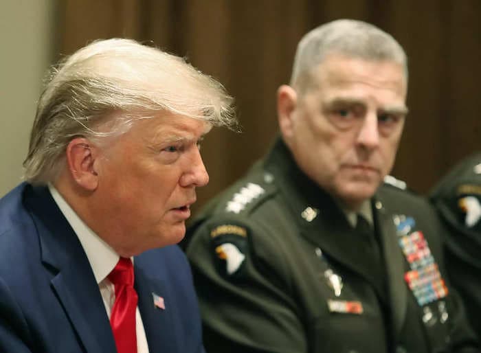 Gen. Mark Milley said there were talks about court-martialing former military officers who wrote 'very critical' op-eds of Trump