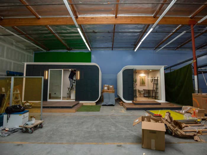 See inside 2 3D-printed tiny home ADUs in LA made from recycled plastic