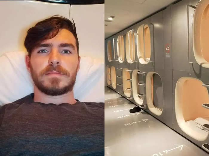 I stayed in a Japanese capsule hotel for $26. My tiny sleeping pod was fine, but I wouldn't stay for more than a night.