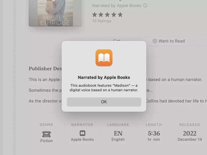 Apple's new AI-narrated audiobooks are supposed to be 'natural sounding' but critics say they're 'not what customers want to listen to'