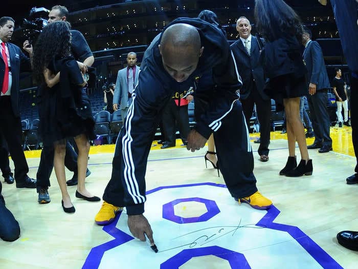 A bidder wants to buy a piece of Kobe Bryant's last game floor for $800,000