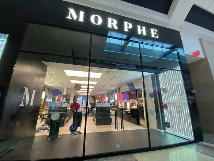 Photos show the rise and fall of the influencer-led makeup brand Morphe, from fans waiting hours to shop in its stores to empty shelves