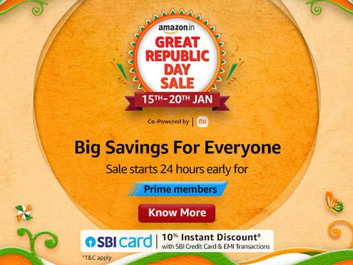 Amazon Great Republic Day Sale to begin on January 14 for Prime members – sale dates, card offers and more
