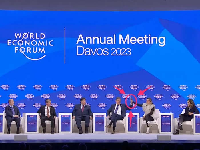 Sinema and Manchin high-five over supporting the filibuster at World Economic Forum in Davos