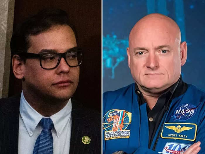 Astronaut Scott Kelly mocks George Santos for his committee assignments, calling the embattled congressman a 'former NASA astronaut and moon walker'