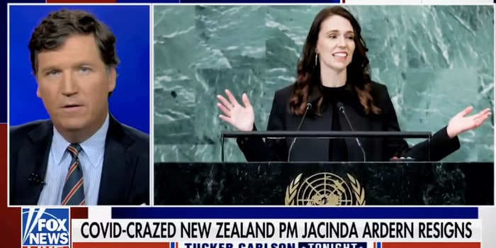 Tucker Carlson insults New Zealand PM Jacinda Ardern as 'the lady with the big teeth' while gleefully reporting her resignation