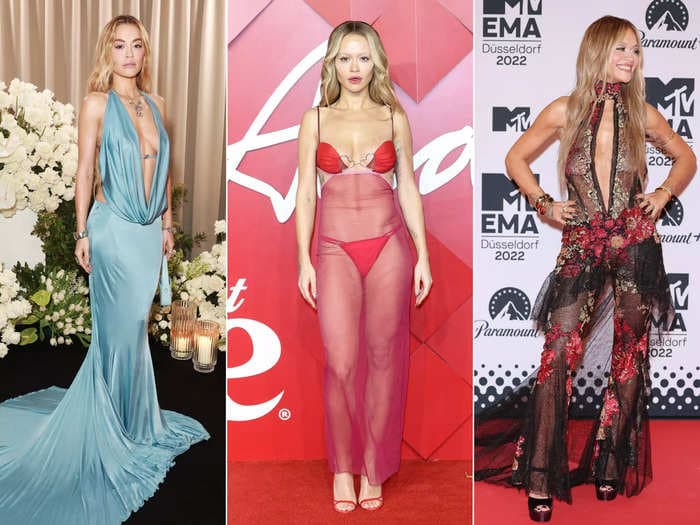 8 of Rita Ora's most daring looks, from completely sheer dresses to plunging necklines