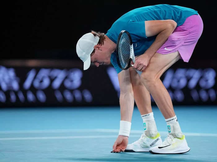 A tennis star stopped to rescue a seemingly dead bug during his marquee Australian Open match