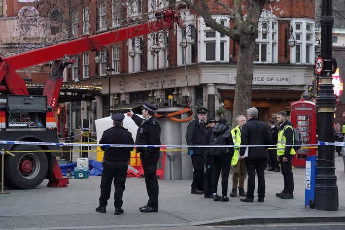 A man died after being crushed by a pop-up street urinal in central London