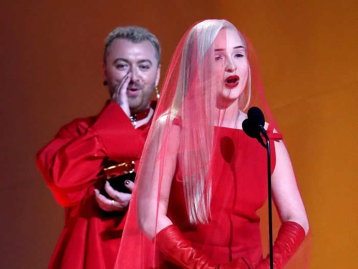 Kim Petras becomes the first transgender woman to win best pop duo/group performance at the 2023 Grammys with Sam Smith