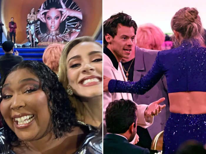Lizzo, Beyoncé, Taylor Swift, Harry Styles, and more posed for selfies at the Grammys. Here are all the best moments you didn't see on television.