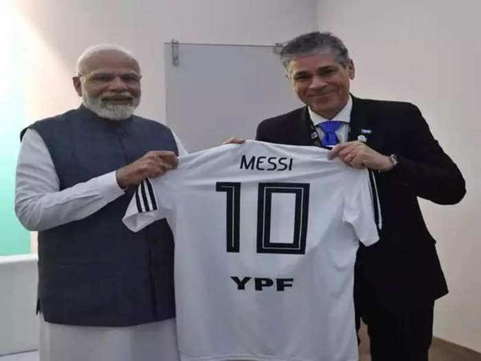 From Argentina with love: PM Modi gets Lionel Messi jersey as gift