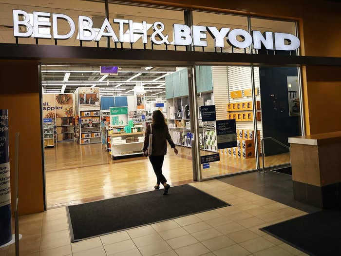 Bed Bath & Beyond surged 120%, then plunged as the embattled retailer secured a $1 billion fundraising deal to avoid bankruptcy