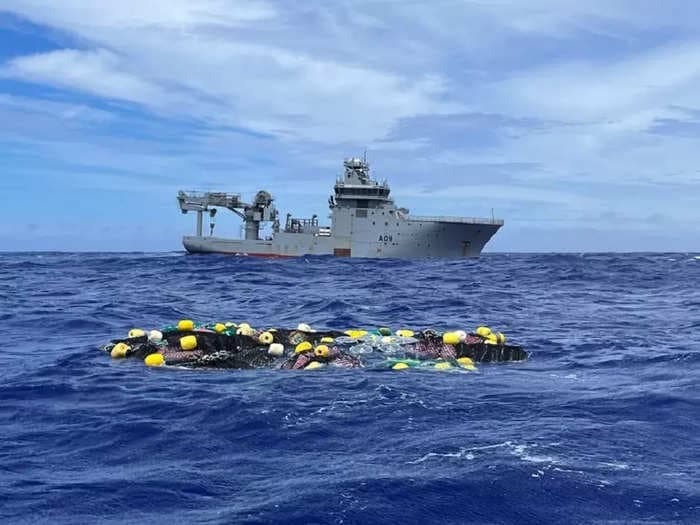 About half a billion dollars worth of cocaine — enough to service the New Zealand market for 30 years — was found floating in the Pacific Ocean