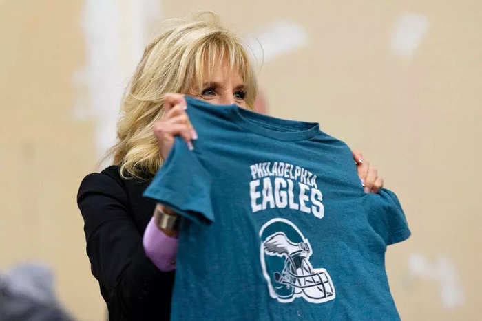 President Biden says he'd be 'sleeping alone' if he wasn't a Philadelphia Eagles fan alongside his 'Philly girl' wife, Jill Biden