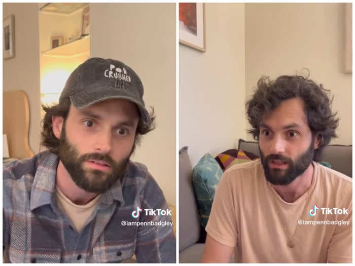 Penn Badgley tries to convince his 'You' character Joe Goldberg to stop killing people in viral TikTok