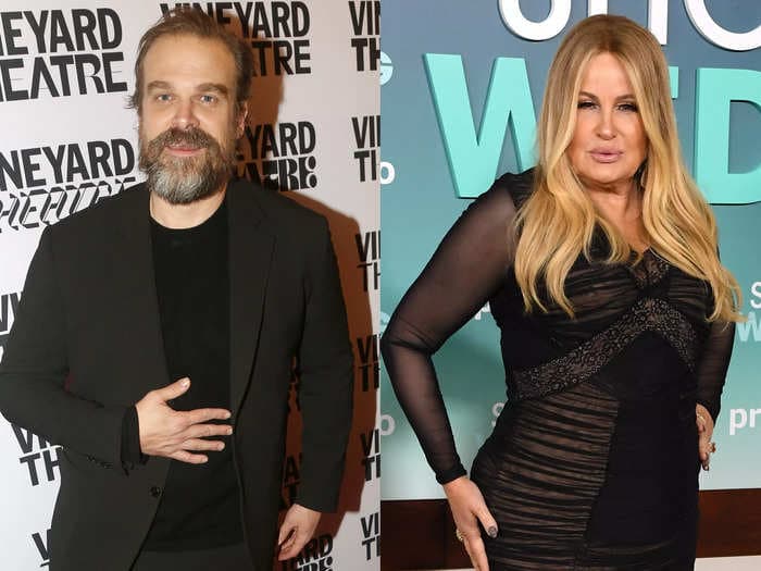 David Harbour says Jennifer Coolidge was annoyed he wasn't strangling her more realistically in 'We Have a Ghost' scene