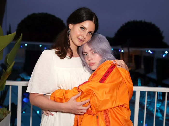 Billie Eilish tells Lana Del Rey that her first-ever phone's lock screen was a photo of the 'Born to Die' singer