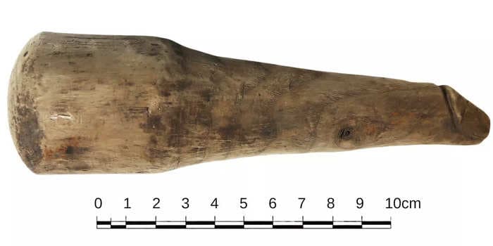 A 2,000-year-old phallic wooden 'darning tool' may have been an ancient Roman dildo, archaeologists admit