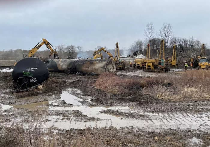 Videos show Ohio politicians gingerly sipping tap water near chemical train crash, hoping to convince locals to start drinking it again