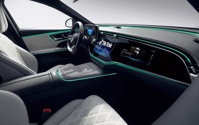 A new Mercedes-Benz will have TikTok, Angry Birds, and Zoom built into a touchscreen that extends across the dashboard to the passenger side