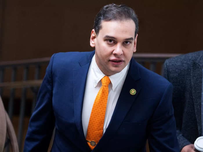 Rep. George Santos thanked a lawmaker for 'stopping by' for a chat. The lawmaker said this was a lie, and that he went to protest and ask for his resignation.