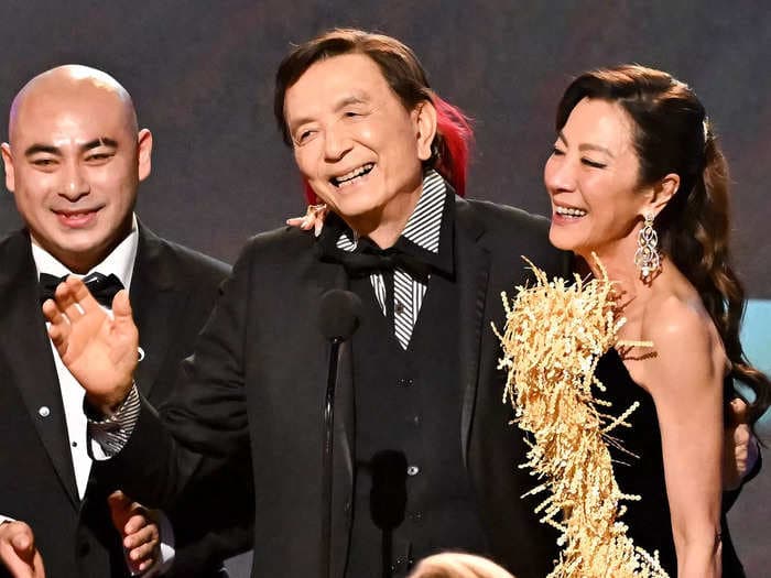 'Everything Everywhere All at Once' star James Hong recalls Hollywood's racist past and roasts the crowd in SAG award acceptance speech