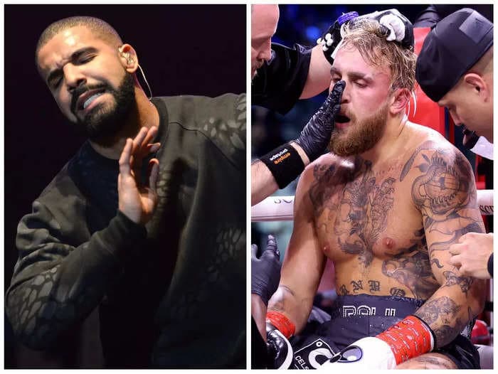 Jake Paul jokingly blamed the 'Drake curse' and the rapper's $400,000 bet on him after losing fight to Tommy Fury