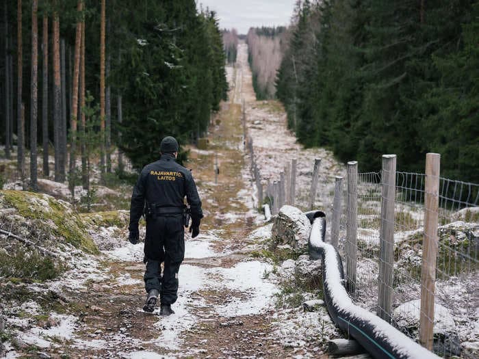 Finland has started building a 124-mile fence on its border with Russia. It's going to be covered in barbed wire and span 'riskier areas' between the countries, Finland says.