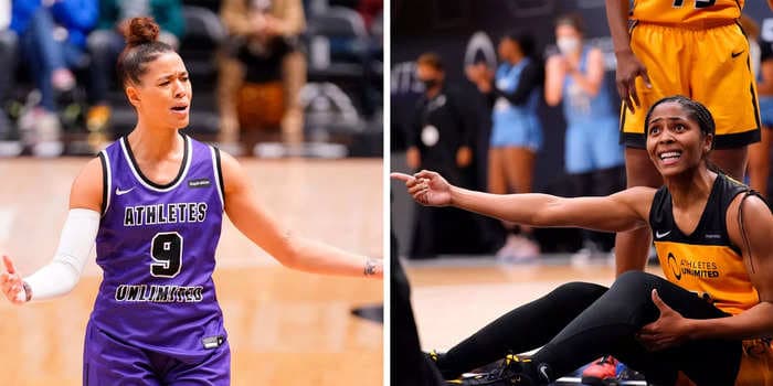 A women's basketball star pantsed her opponent mid-game, but the prank victim wound up with the last laugh