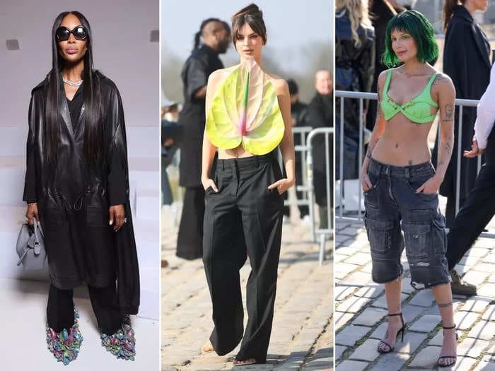 9 of the most daring looks celebrities wore off the runway at Paris Fashion Week 2023