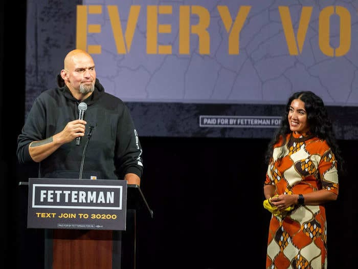 John Fetterman's wife, Gisele, says she's 'so proud of him' for seeking treatment for depression. Here's a timeline of their relationship.