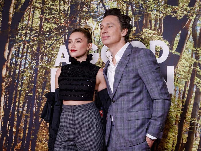 Florence Pugh reunited with her ex-boyfriend Zach Braff at the premiere of 'A Good Person' — see the best photos