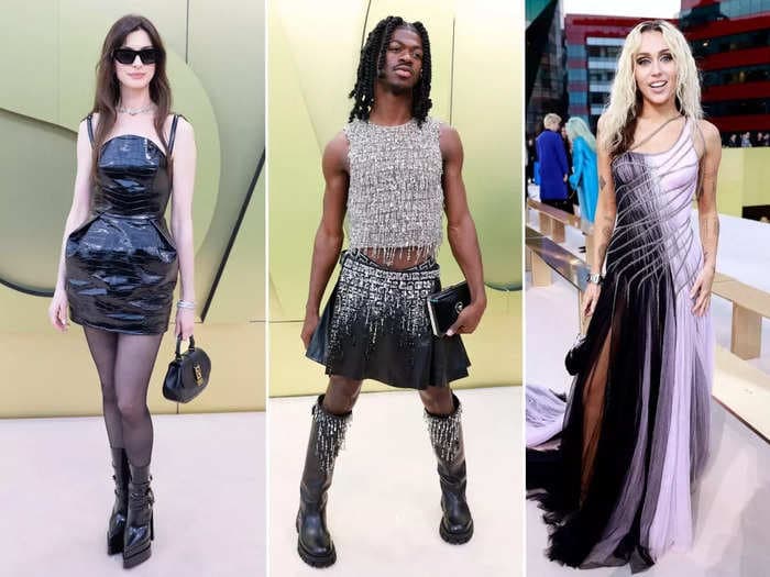 13 of the most daring looks celebrities wore to the 2023 Versace runway show in Hollywood