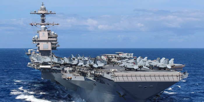 The US Navy's newest supercarrier is underway with all its available airpower for the first time