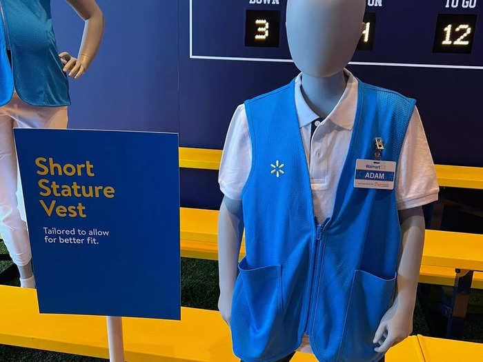 Walmart has designed inclusive uniforms for workers, ranging from a 'women's cut vest' to a 'hard of hearing or deaf vest'